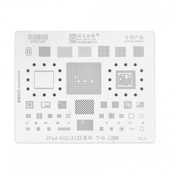 AMAOE BGA Reballing Stencil With CPU Position for iPad A12 / A12X Series