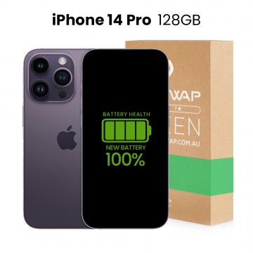 Apple Used Fully Functional iPhone 14 Pro 128GB 100% New Battery - Grade C (Acceptable)