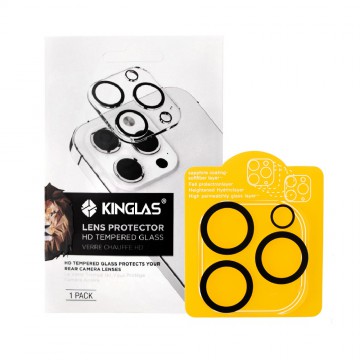 iPhone 15 Pro / 15 Pro Max Kinglas 3D Silk Printing Camera Lens Protector Film