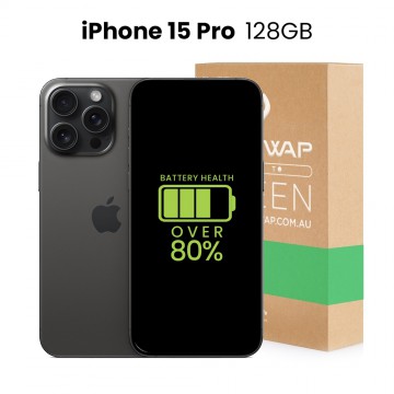 Apple Used Fully Functional iPhone 15 Pro 128GB Over 80% Battery Health - Grade B+ (Excellent)
