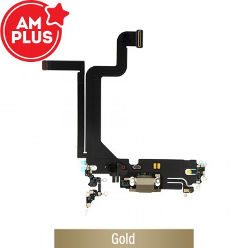 AMPLUS Charging Port for iPhone 14 Pro Max-Gold