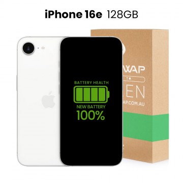 Apple Used Fully Functional iPhone 16e 128GB 100% New Battery - Grade C (Acceptable)
