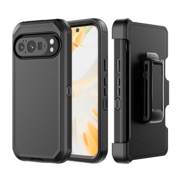 Shockproof Robot Armor Hard Plastic Case Cover with Belt Clip for Google Pixel 10 / 10 Pro