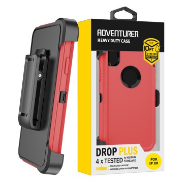 Shockproof Robot Armor Hard Plastic Case Cover with Belt Clip for iPhone XR