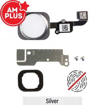 AMPLUS Home Button Flex Cable with Bracket Set + Screws for iPhone 6 / 6 Plus-Silver