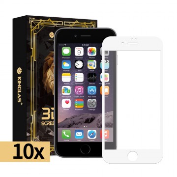 Kinglas 10 Packs Full Coverage Tempered Glass Screen Protector For iPhone 7 / 8