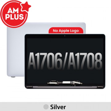 AMPLUS Complete LCD Display Assembly for MacBook Pro 13" A1706 A1708 (Late 2016-Mid 2017) (NO LOGO)-Silver