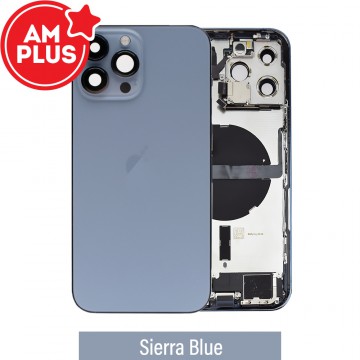 AMPLUS Rear Housing with Full Set Parts for iPhone 13 Pro Max-Sierra Blue