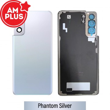 AMPLUS Rear Cover Glass For Samsung Galaxy S21 Plus G996-Phantom Silver