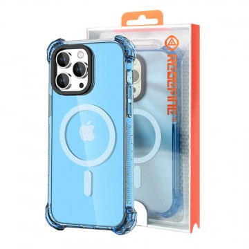 iPhone 15 Pro Max Bounce Impact Clear Shockproof Case Cover With Magnetic Ring 