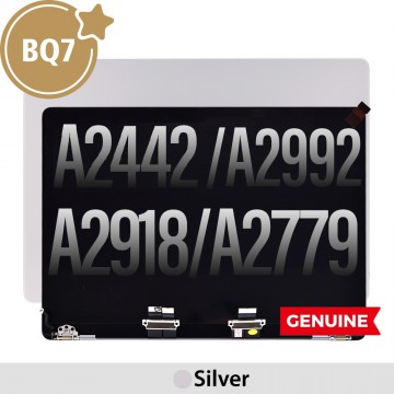 BQ7 Complete LCD Display Assembly for MacBook Pro 14" A2442 (2021) / A2779 (2022) / A2918 (2023) / Pro 14" A2992 (2023) -Silver (This is genuine glass and genuine flex)
