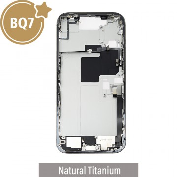 BQ7 Mid-Frame Housing with Full Set Parts for iPhone 16 Pro Max-Desert Titanium (With SIM Tray Version)