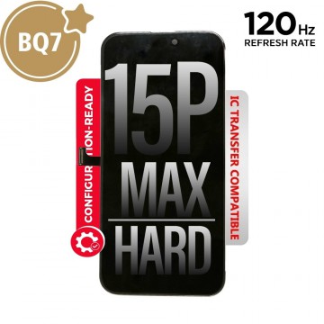 BQ7 Diagnosable Hard OLED Assembly for iPhone 15 Pro Max Screen Replacement (120HZ, Compatible for IC chip transfer)