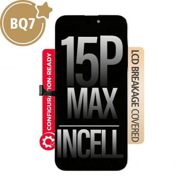 BQ7 Diagnosable Incell LCD Assembly for iPhone 15 Pro Max Screen Replacement (Configuration Ready,Compatible for IC chip transfer)
