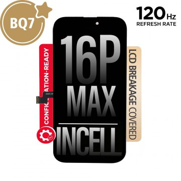 BQ7 Diagnosable Incell LCD Assembly for iPhone 16 Pro Max Screen Replacement (120HZ,Configuration Ready)