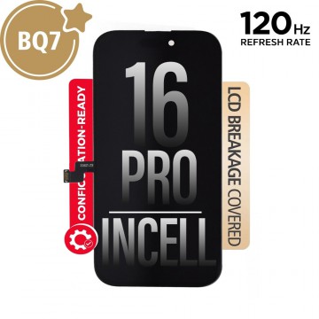 BQ7 Diagnosable Incell LCD Assembly for iPhone 16 Pro Screen Replacement (120HZ,Configuration Ready)