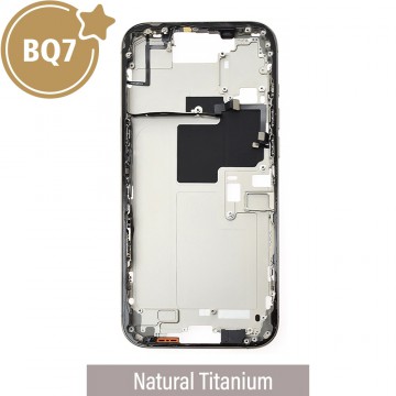 BQ7 Chassis Mid Frame Cover Replacement Assembly for iPhone 16 Pro Max-Natural Titanium (With SIM Tray Version)