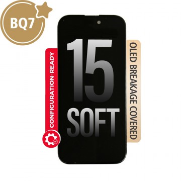 BQ7 Diagnosable Soft OLED Assembly for iPhone 15 Screen Replacement (Configuration Ready,Compatible for IC chip transfer)