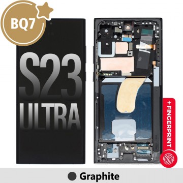 Samsung Galaxy S23 Ultra 5G S918B BQ7 OLED Screen Replacement with Frame -Graphite (1:1 screen size. as the same as original screen)