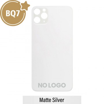 BQ7 Rear Glass With 3M Adhesive Replacement for iPhone 11 Pro Max (NO LOGO)-Matte Silver