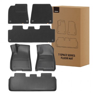 Baseus T-Space Series 6-Piece Floor Mat for Tesla Model Y (Right-Hand Drive Edition)-Polypropylene Cluster
