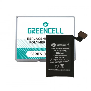 Greencell (Standard Capacity 262mAh) Apple Watch Series 3 GPS  Replacement Battery with Adhesive Strips