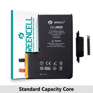 Greencell Core Series- Standard Capacity 3687mAh iPhone 12 Pro Max Replacement Battery Core with Adhesive Strips 