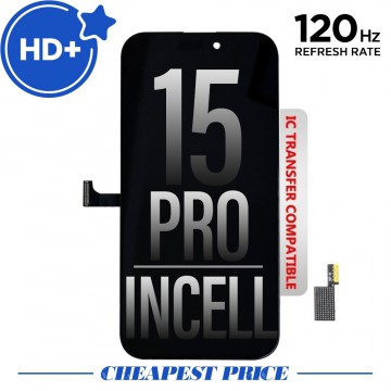 HD+ Display Incell LCD Assembly for iPhone 15 Pro Screen Replacement (120HZ,Compatible for IC chip transfer)