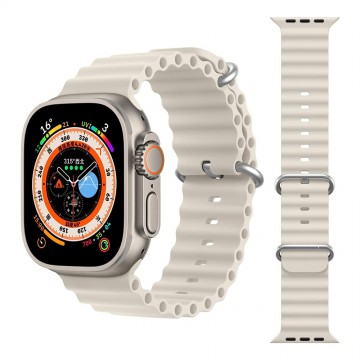 REDEFINE Ocean Silicone Sport Watch Band for Apple Watch S1 S2 S3 (42mm) / S4 S5 S6 SE (44mm) / S7 S8 S9 (45mm) / Ultra1 Ultra2 Ultra3 (49mm)
