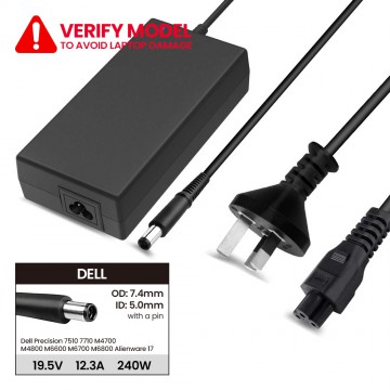 Laptop Power Adapter DL2401957450 For Dell Precision 7510 7710 M4700 M4800 M6600 M6700 M6800 Alienware 17 (with pin inside)