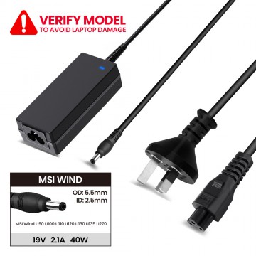 Laptop Power Adapter For MSI Wind TA401905525