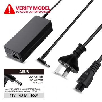 Laptop Power Adapter AS901904530 For Asus PRO B8430U P2440U P2520L P2540U P4540U P5430U Asus Zenbook UX51VZ (With Pin Inside)