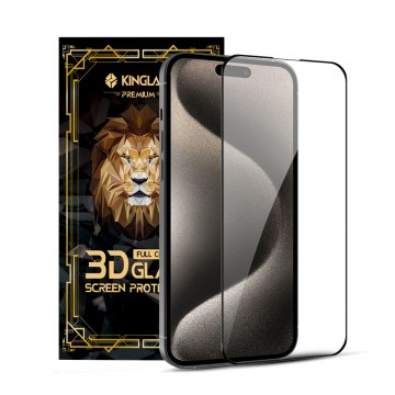 iPhone 16 Pro / 17 Kinglas Full Coverage Tempered Glass Screen Protector 