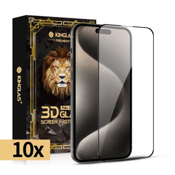 iPhone 17 Pro Max / 18 Pro Max Kinglas 10 Packs Full Coverage Tempered Glass Screen Protector