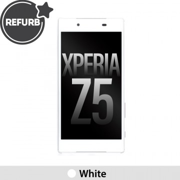 REFURB LCD Assembly with Frame for Sony Xperia Z5 E6603 E6683 E6653-White
