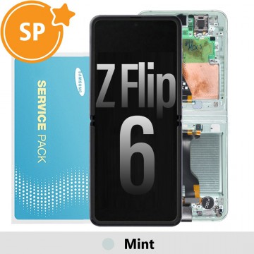 Samsung Galaxy Z Flip6 F741B OLED Screen Replacement with Frame GH82-35014D (Service Pack)-Mint