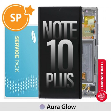 Samsung Galaxy Note 10 Plus N975F / 5G N976B OLED Screen Replacement with Frame GH82-20838C (Service Pack)-Aura Glow