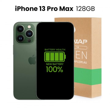 Apple Used Fully Functional iPhone 13 Pro Max 128GB 100% New Battery - Grade B+ (Excellent)
