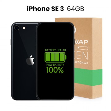 Apple Used Fully Functional iPhone SE 3 64GB 100% New Battery - Grade B (Good)