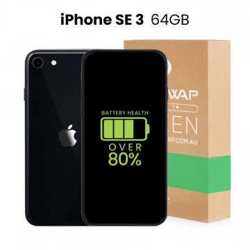 Apple Used Fully Functional iPhone SE 3 64GB Over 80% Battery Health - Grade B+ (Excellent)