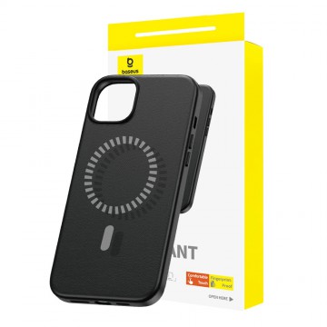 iPhone 15 Pro Max Baseus Fauxther Series Phone Case Cover With Magnetic Ring-Cluster