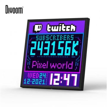 Divoom Pixoo64 64x64 Pixel Art Wi-Fi Display Social Media Counter