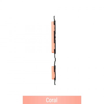 Power & Volume Button Set for Samsung Galaxy A20e A202F-Coral