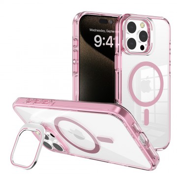 iPhone 16 Pro Max REDEFINE Lens Flip Stand Transparent Case Cover With Magnetic Ring