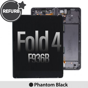 REFURB OLED Screen Replacement with Frame for Samsung Galaxy Z Fold4 5G F936B -Phantom Black