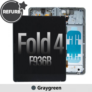 REFURB OLED Screen Replacement with Frame for Samsung Galaxy Z Fold4 5G F936B -Graygreen