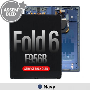 ASSEMBLED OLED Screen Replacement with Frame for Samsung Galaxy Z Fold6 5G F956B -Navy (SERVICE PACK SCREEN BUT REFURBISH FRAME ASSEMBLED BY CRAZY)