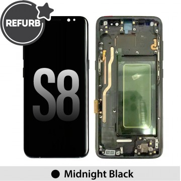 REFURB OLED Screen Replacement with Frame for Samsung Galaxy S8 G950F-Midnight Black