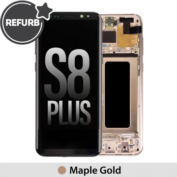 REFURB OLED Screen Replacement With Frame for Samsung Galaxy S8 Plus G955F-Maple Gold