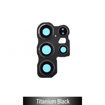 Rear Camera Lens with Bezel for Samsung Galaxy S24 Ultra-Titanium Black